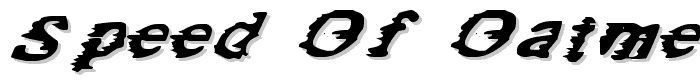 Speed of Oatmeal font